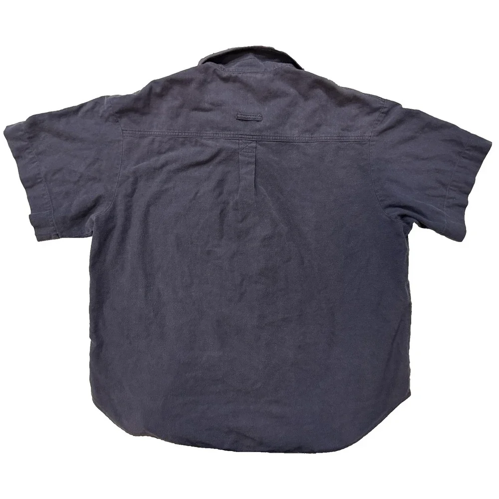 Vintage 8Os Ocean Pacific Shirt Mens 2XL Blue Twill Short‎ Sleeve Skate Surf USA